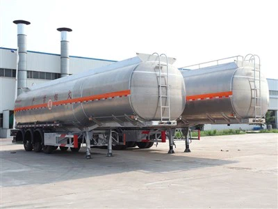 40000L/45000L Aluminium Fuel Tanker Trailer til salgs